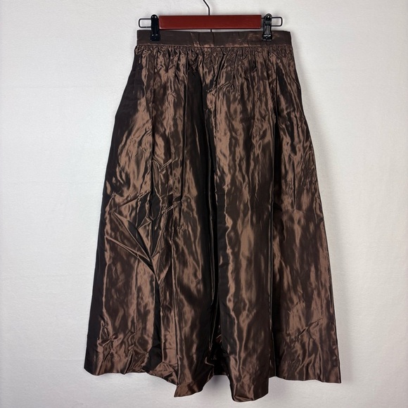 Vintage Y2K Iridescent Brown Ball Gown Maxi Skirt - Picture 2 of 7